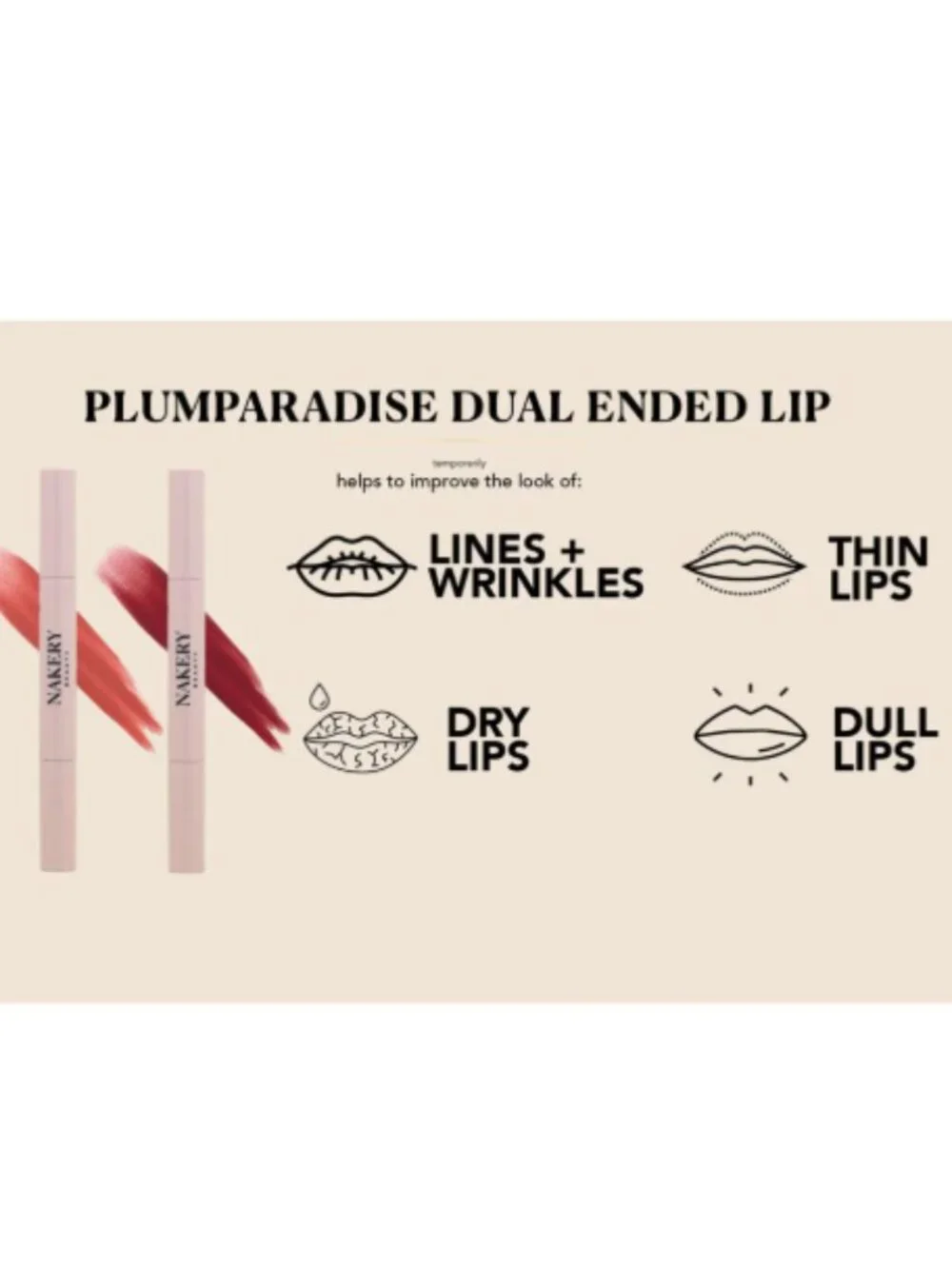 Nakery Beauty PLUMParadise Berry Wild Dual-Ended Lipstick & Liner
